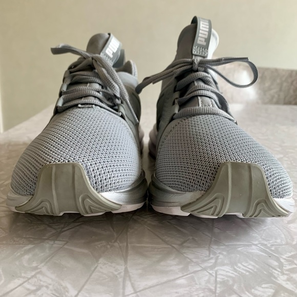 Puma Gray Mesh Mid Lace-Up Enzo Sneakers 7 - Picture 3 of 9